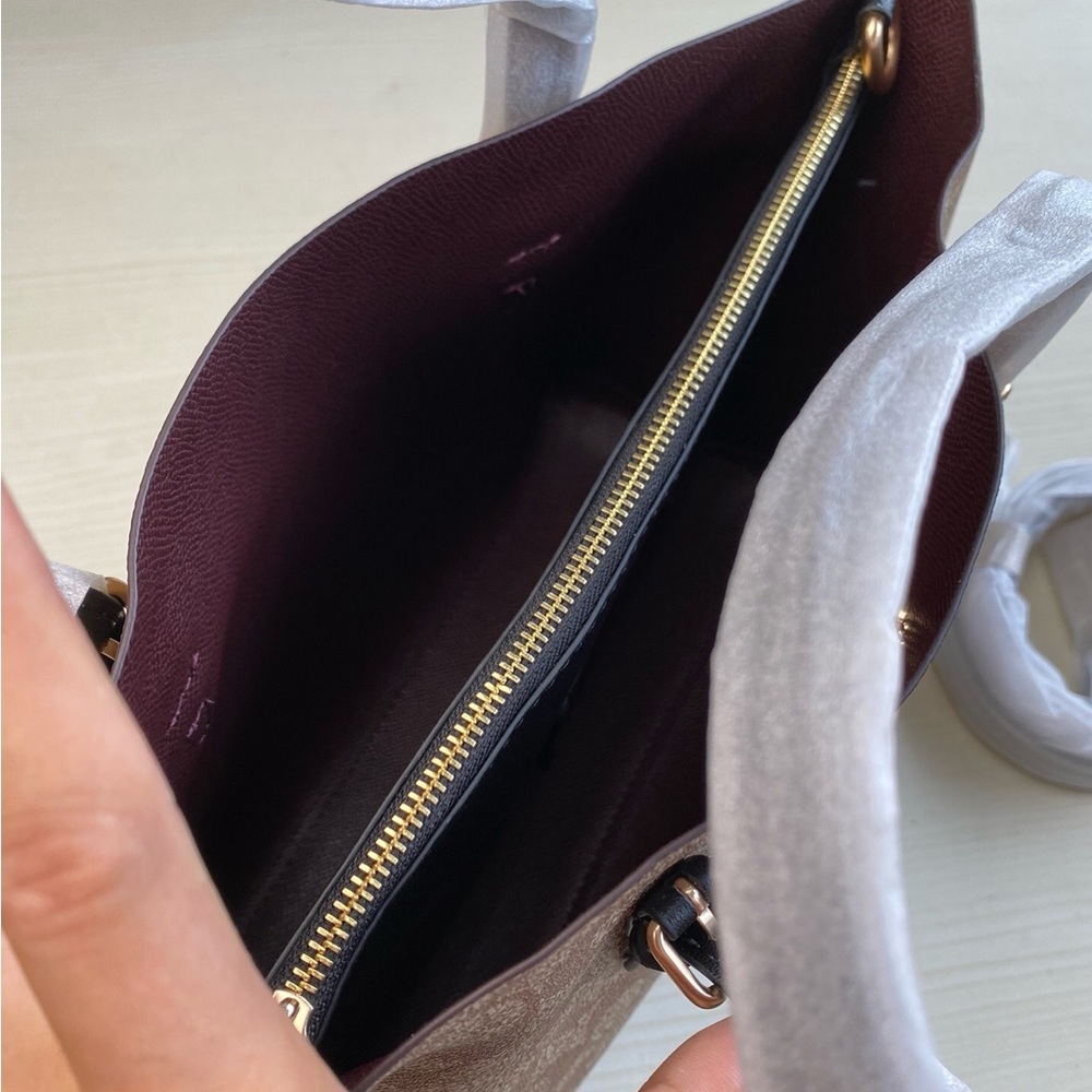 COACH Classic Pattern Mollie Tote Bag - Picture 7 of 7